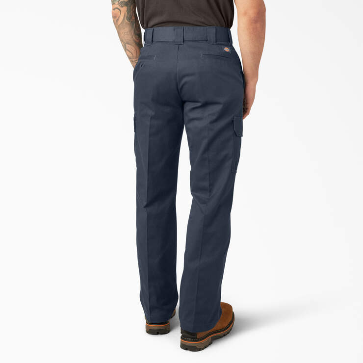 Relaxed Fit Cargo Work Pants - Dark Navy (DN) image number 2
