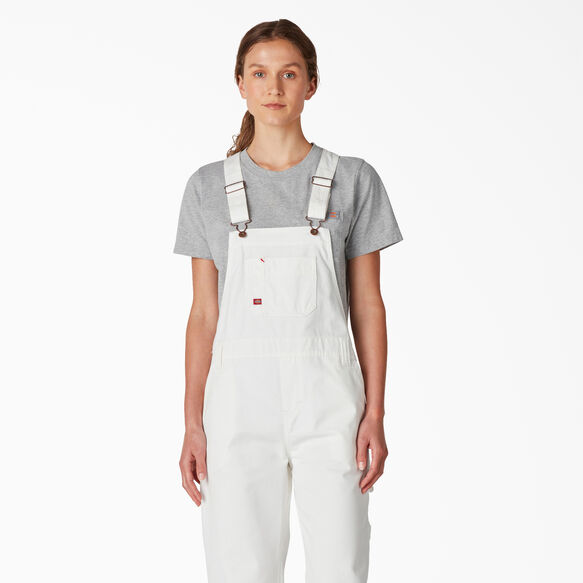 Women&#39;s Relaxed Fit Bib Overalls - White &#40;WH&#41;