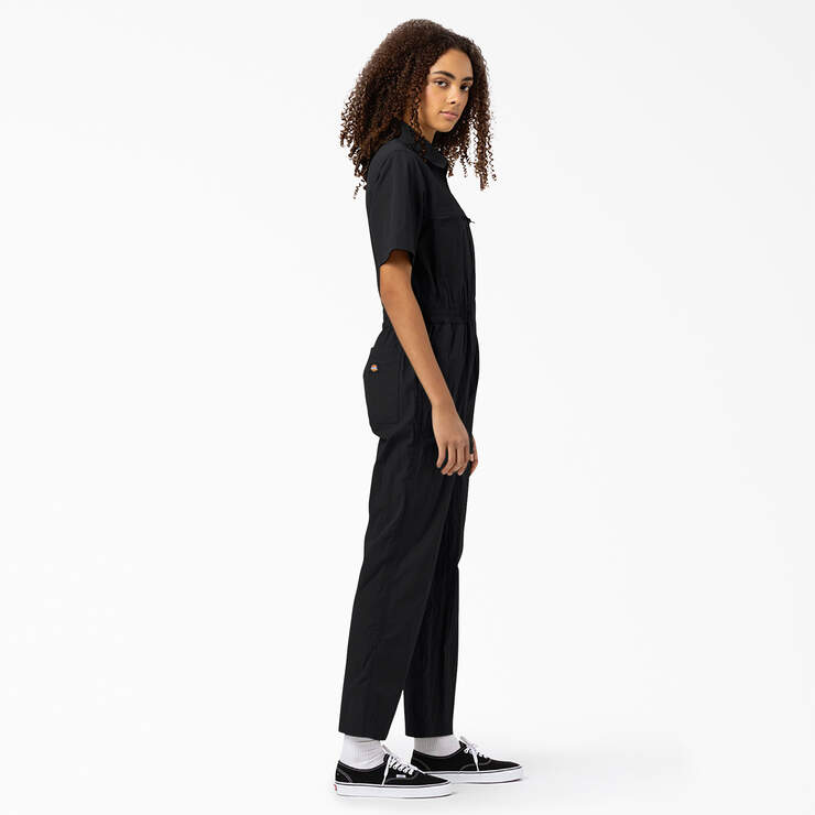 Women's Pacific Short Sleeve Coveralls - Black (BK) image number 3