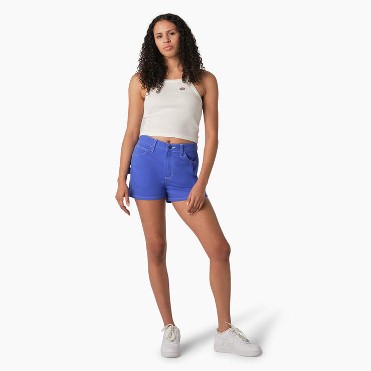 Women's Carpenter Shorts, 3" - Satin Sky (SK2) image number 4