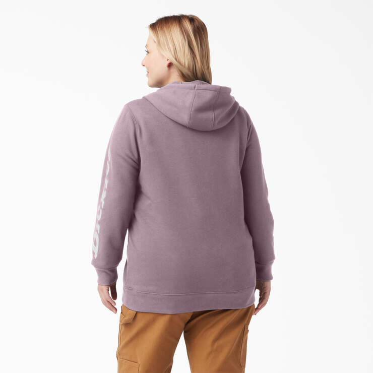 Women's Plus Water Repellent Sleeve Logo Hoodie - Lilac (LC) image number 2