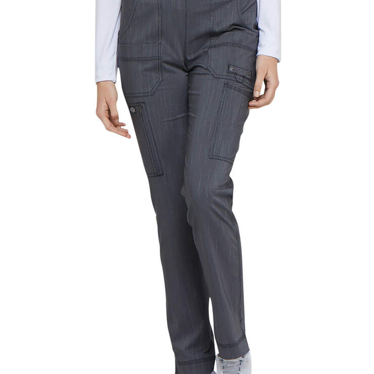 Women's Advance Two-Tone Twist Tapered Leg Scrub Pants - Pewter Gray (PEW) image number 1