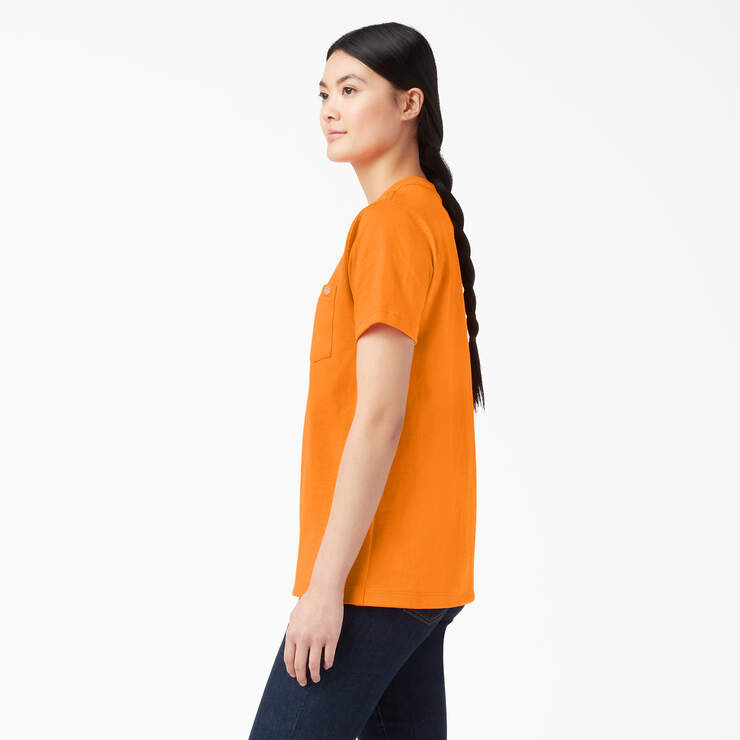 Women's Heavyweight Short Sleeve Pocket T-Shirt - Orange (OR) image number 3