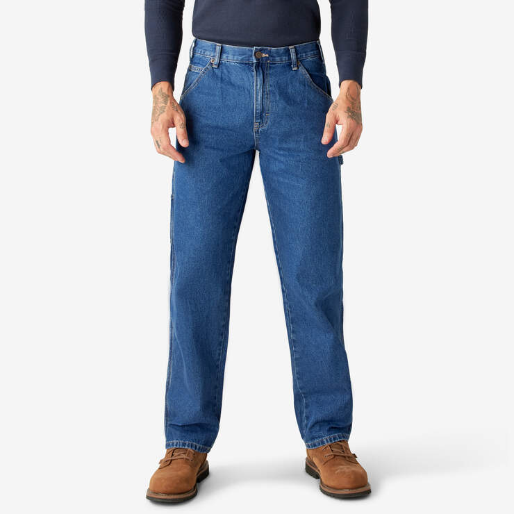 Relaxed Fit Carpenter Jeans - Stonewashed Indigo Blue (SNB) image number 1