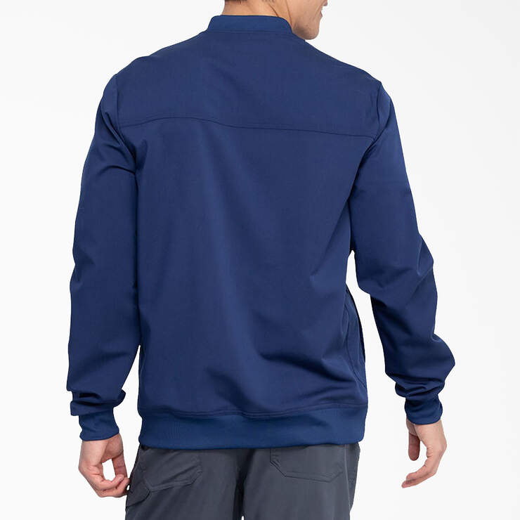 Men's Balance Zip Front Scrub Jacket - Navy Blue (NVY) image number 2
