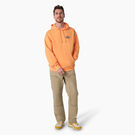 Fleece Embroidered Chest Logo Hoodie - Papaya Smoothie &#40;MO2&#41;