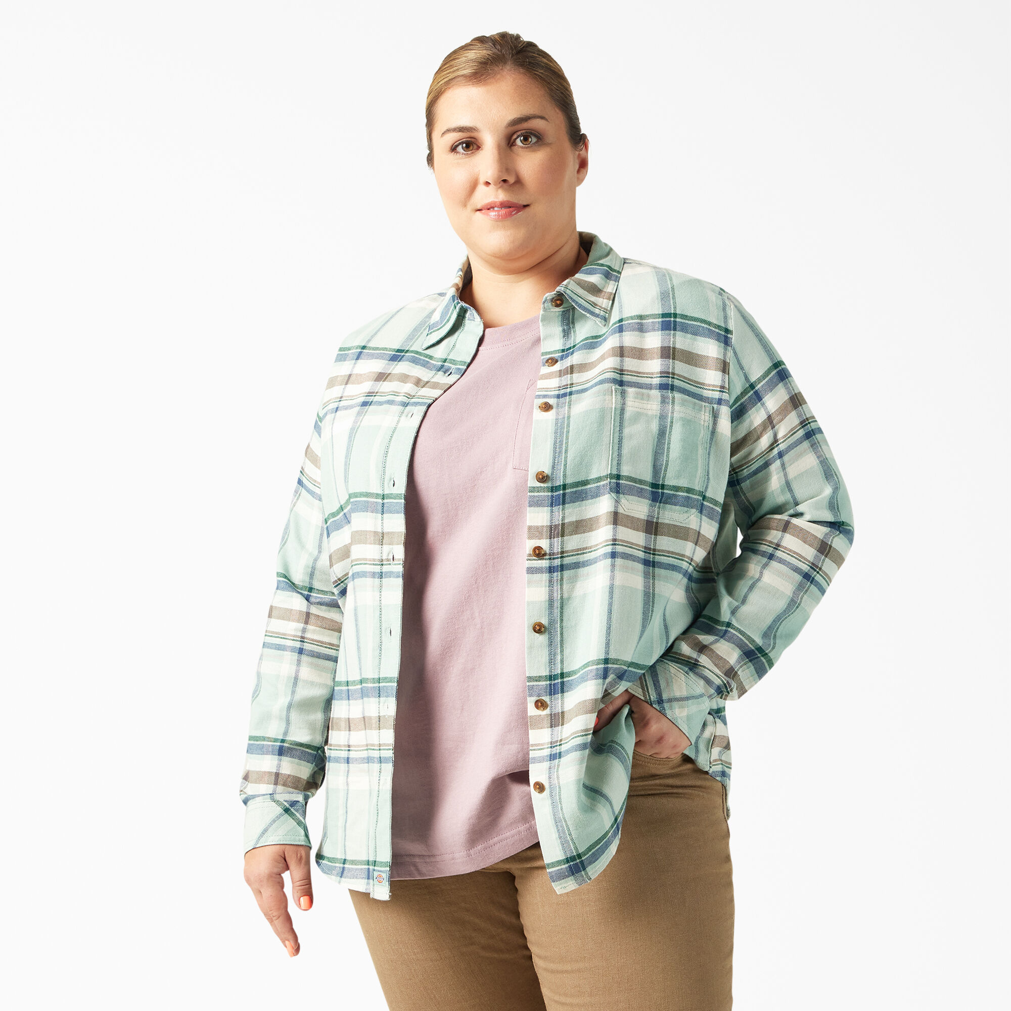 Plus size flannel dress top