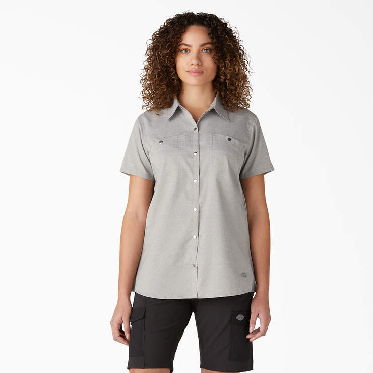 Women's Cooling Short Sleeve Work Shirt - Alloy Heather (LYH) image number 1