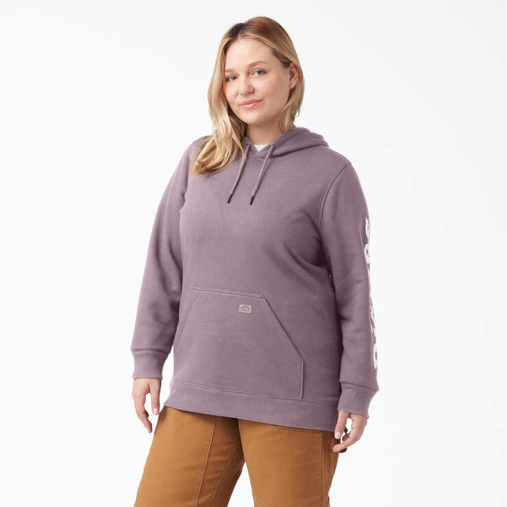 Women's Plus Water Repellent Sleeve Logo Hoodie - Lilac (LC) image number 1