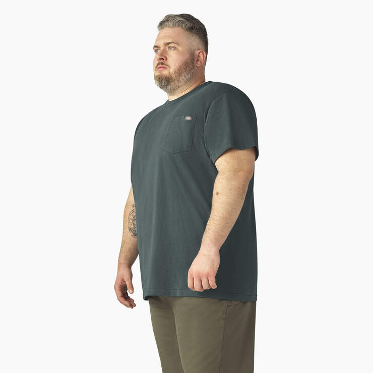Heavyweight Short Sleeve Pocket T-Shirt - Lincoln Green (LN) image number 7