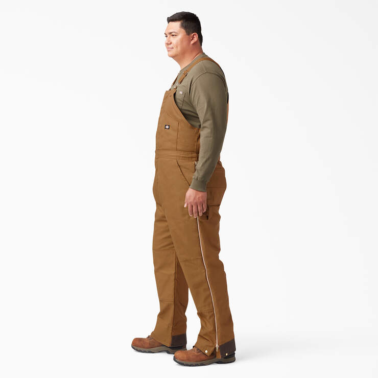 Duck Insulated Bib Overalls - Brown Duck (BD) image number 6