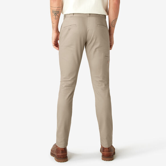 dickies men's flex skinny straight fit double knee work pants