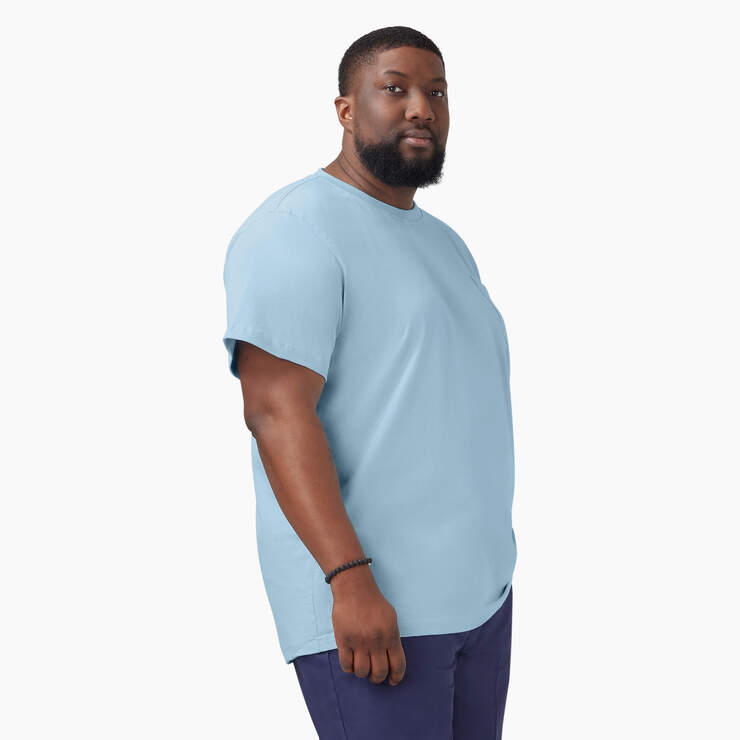 Heavyweight Short Sleeve Pocket T-Shirt - Cool Blue (UL2) image number 8