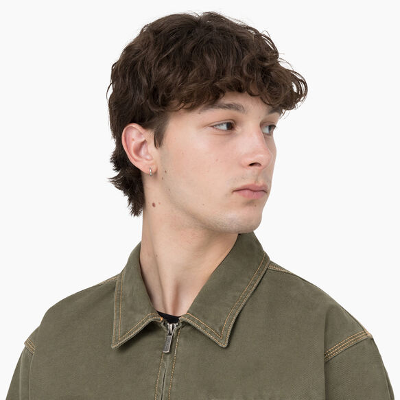 Duck Contrast Stitch Jacket - Stonewashed Military Green &#40;SMW&#41;