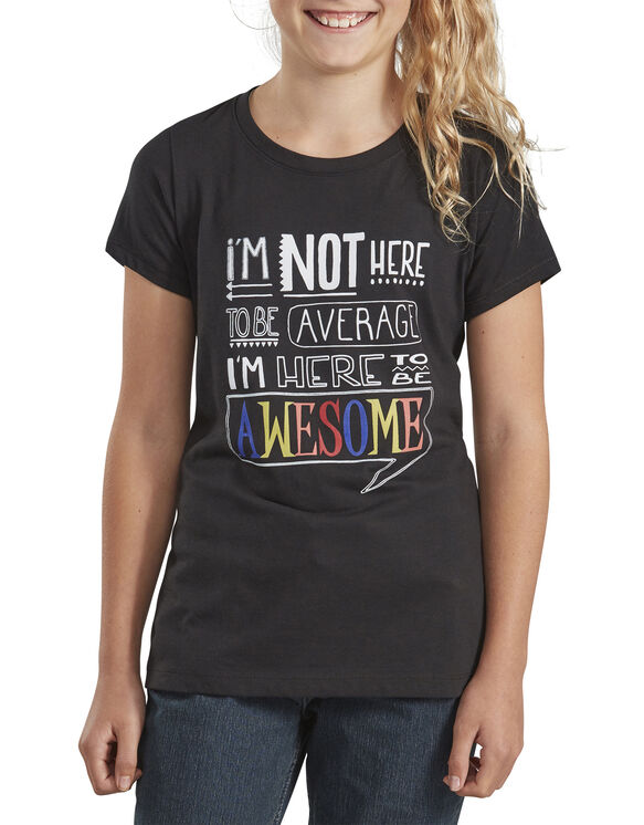 Girls' Short Sleeve Graphic T-Shirt - BLACK GRAPHIC (BKG)