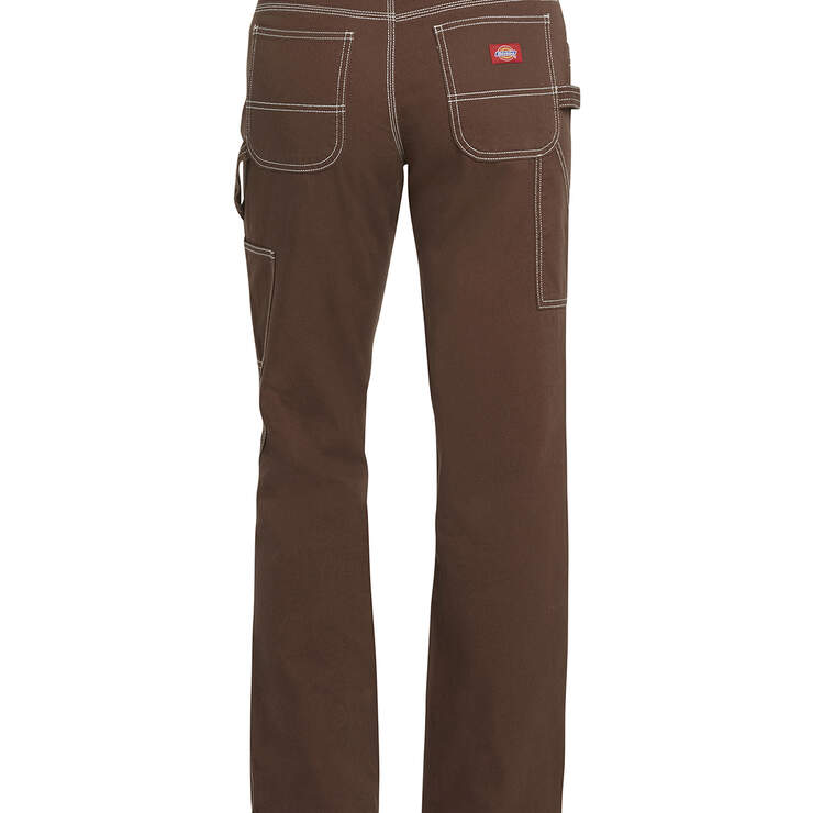 Dickies Girl Juniors' Relaxed Fit Carpenter Pants - Chocolate Brown (CB) image number 2