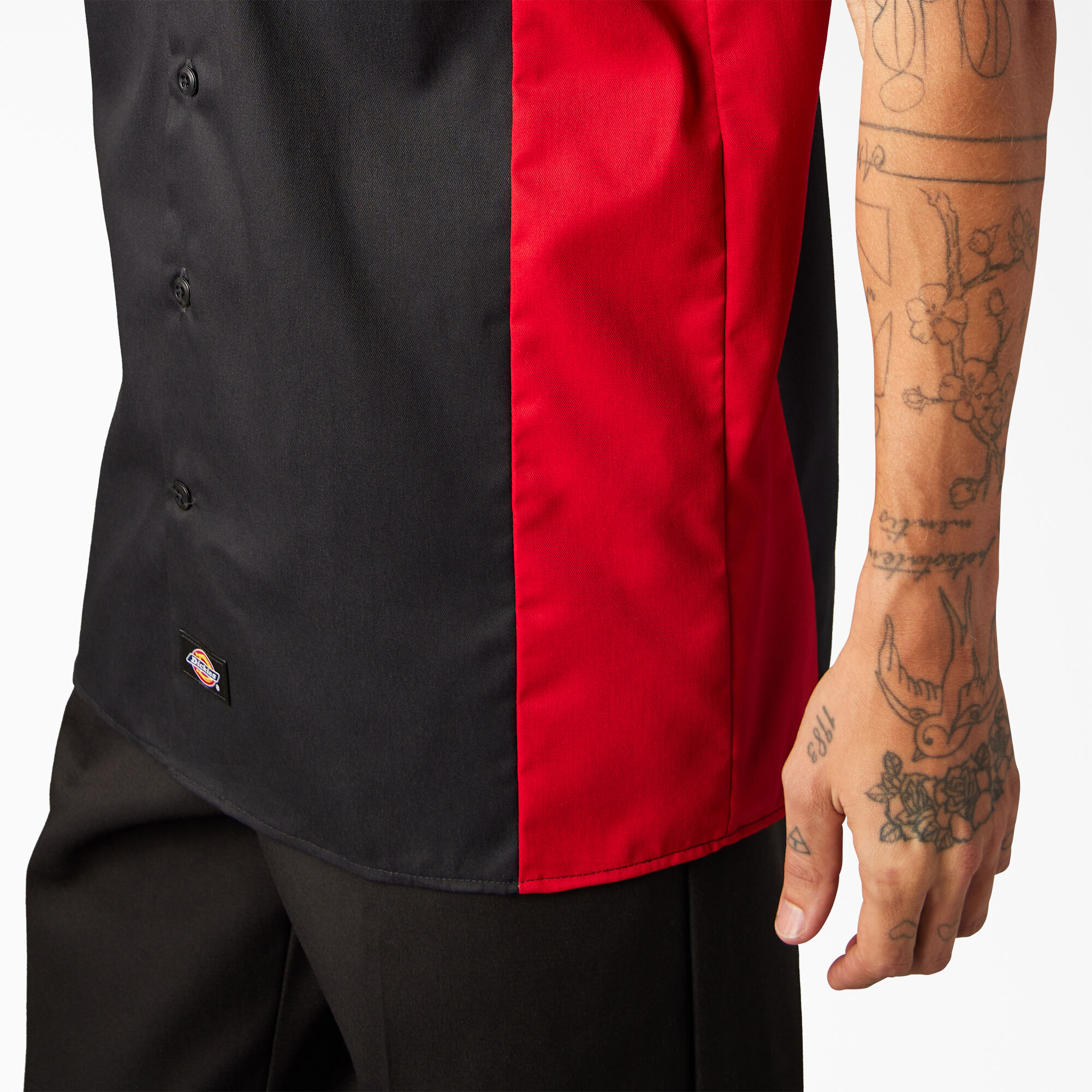 Red dickies sale work shirt