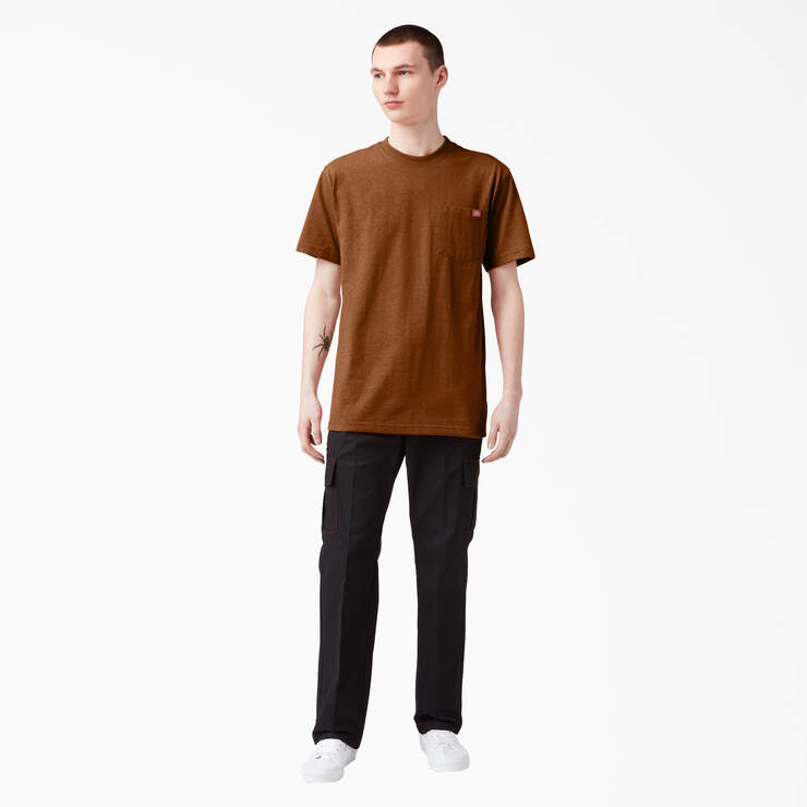 Heavyweight Heathered Short Sleeve Pocket T-Shirt - Copper Heather (EH2) image number 5