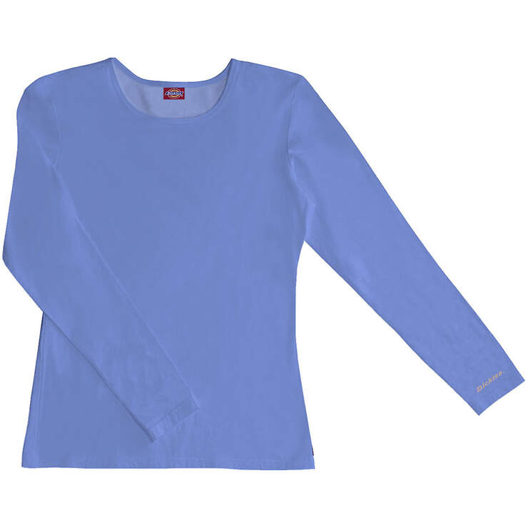 Women's EDS Signature Silky Long Sleeve Crew Neck T-Shirt - Ceil Blue (CBL) image number 1