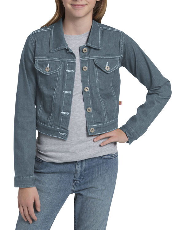 Girls' Denim Jacket, 8-20 - BLEACH STONEWASH (BST)