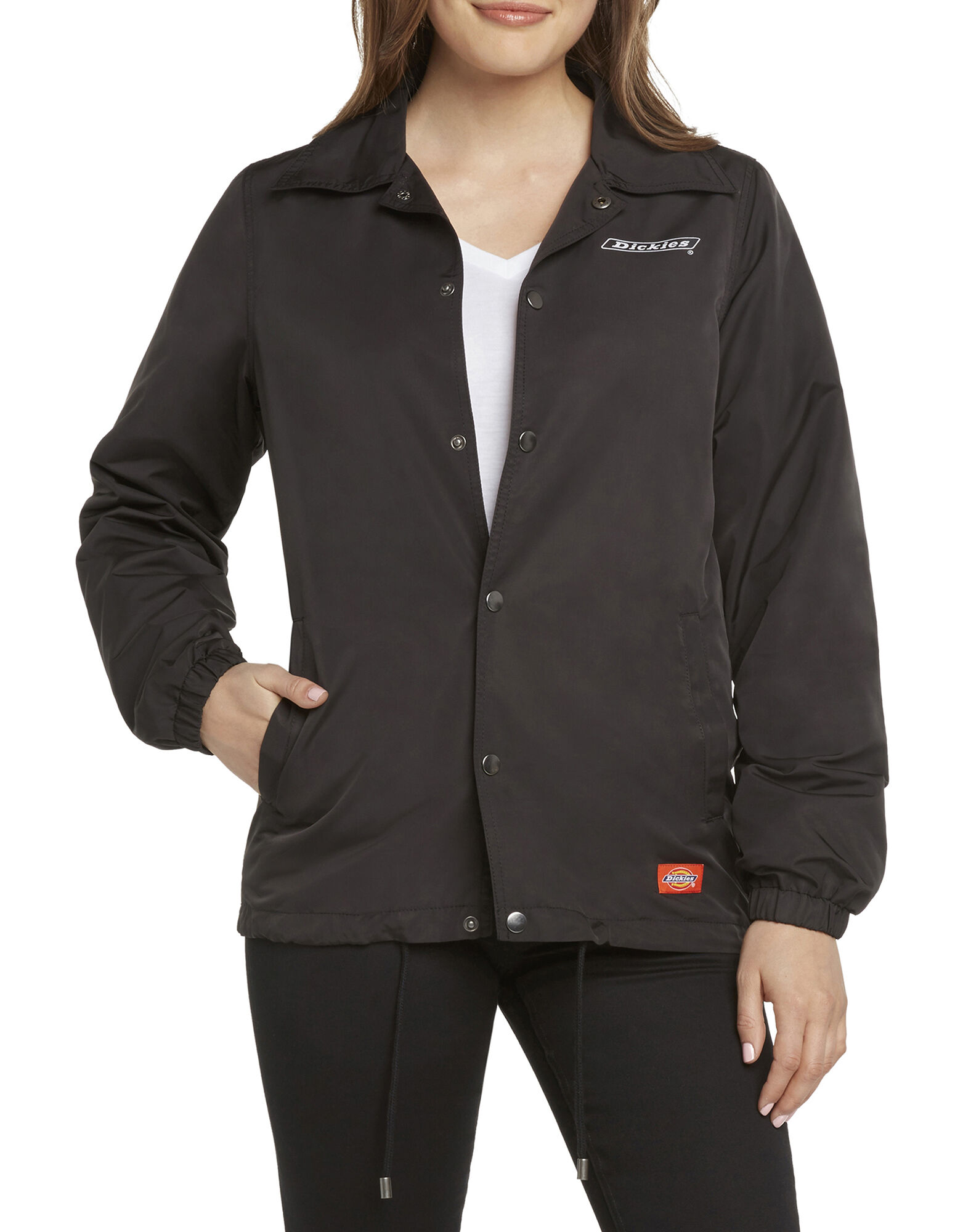 Dickies Girl Juniors Snap Front Wind Breaker Jacket Dickies