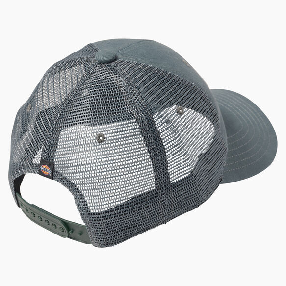 Workwear Patch Canvas Trucker Cap - Lincoln Green &#40;LN&#41;