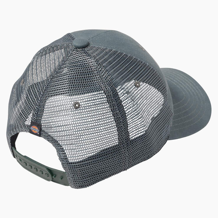 Workwear Patch Canvas Trucker Cap - Lincoln Green (LN) image number 2