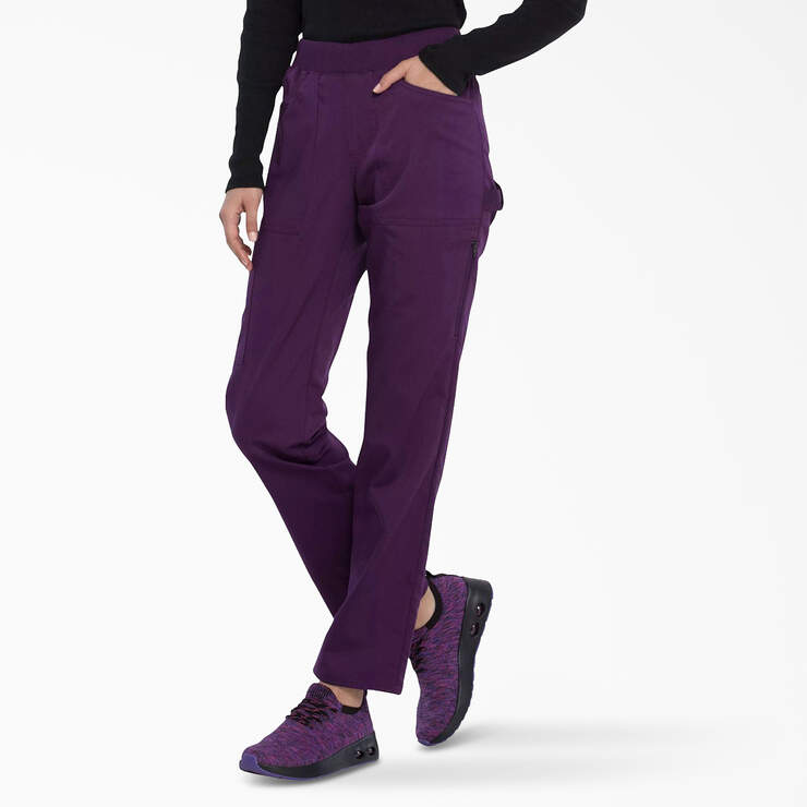 Women's Balance Scrub Pants - Purple Eggplant (EGG) image number 3