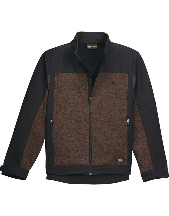 Performance Full Zip Softshell Jacket - BROWN HEATHER (NH)