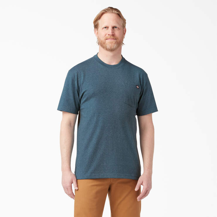 Heathered Sleeve T-Shirt Pocket Dickies Short - Heavyweight US