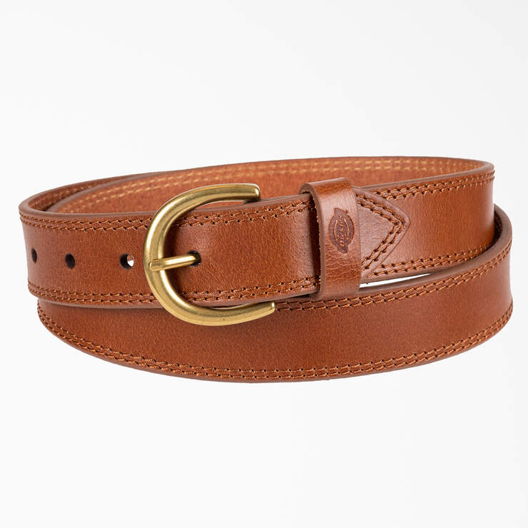 Women's Casual Leather Belt - Tan (TAN) image number 1