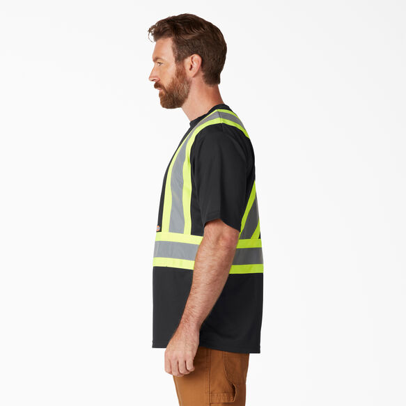 Hi Vis Safety Short Sleeve T-Shirt - Black &#40;BK&#41;