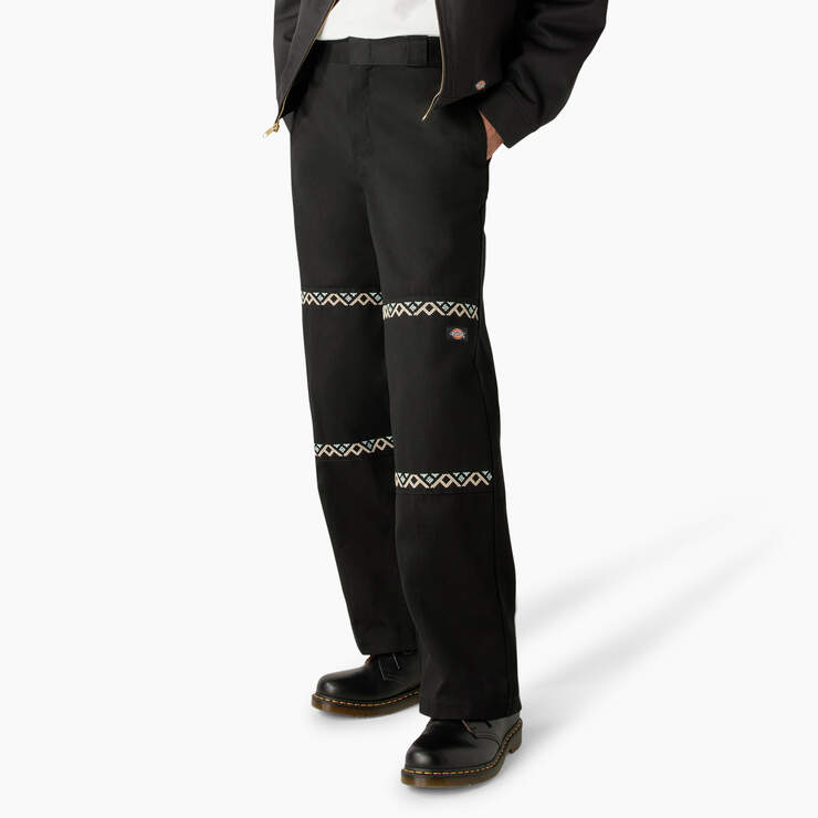 Wichita Embroidered Double Knee Pants - Black (BKX) image number 3