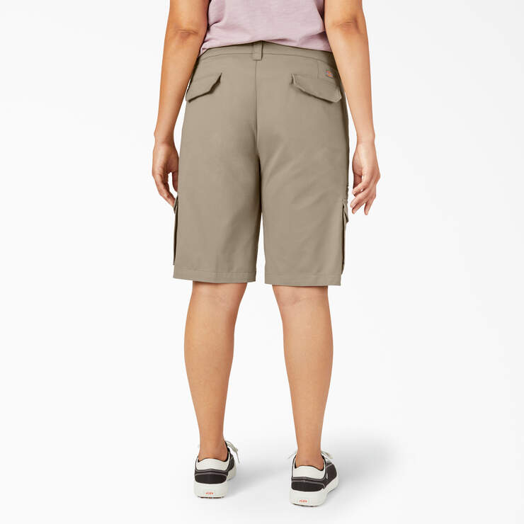 Women's Plus Relaxed Fit Cargo Shorts, 11" - Desert Sand (DS) image number 2