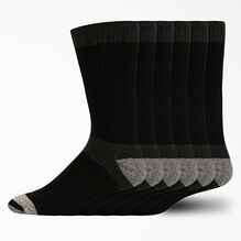 Dri-Tech Max Cushion Crew Socks, 6-Pack - Black &#40;BK&#41;