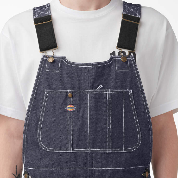 100 Year Denim Double Knee Bib Overalls - Indigo Blue (NB) image number 5