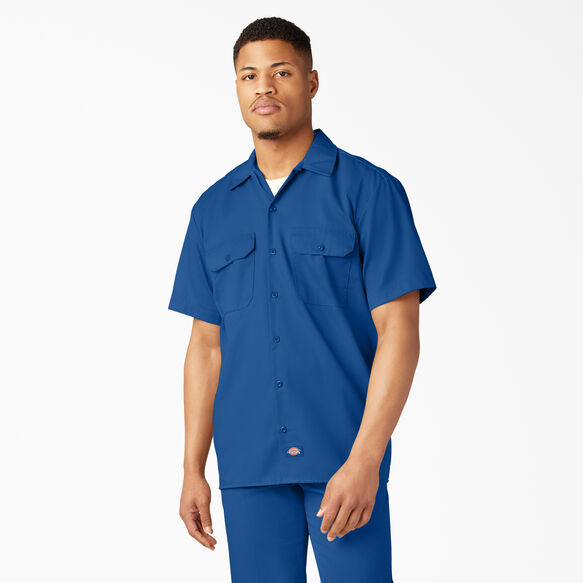 Short Sleeve Work Shirt , Royal Blue L | Mens Shirts | Dickies