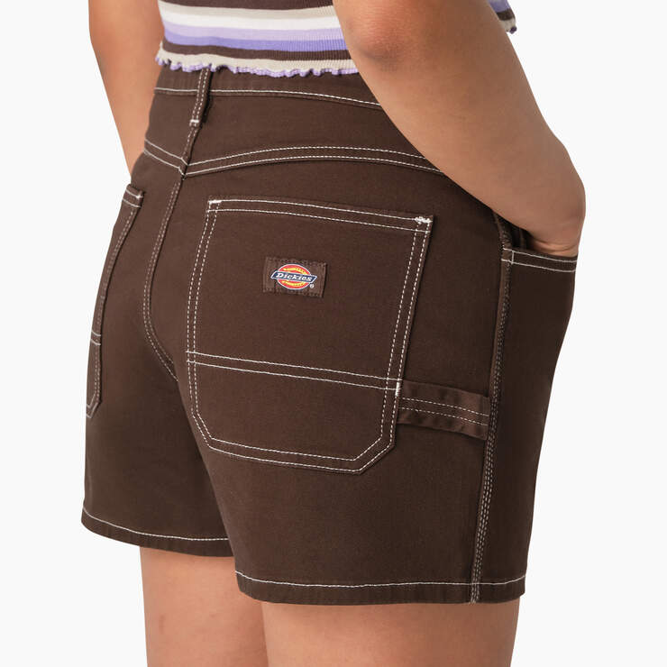 Women's Carpenter Shorts, 3" - Chocolate Brown (CB) image number 6