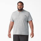 Heavyweight Short Sleeve Henley T-Shirt - Heather Gray &#40;HG&#41;