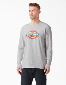 Long Sleeve Regular Fit Icon Graphic T-Shirt - Ash Gray &#40;AG&#41;