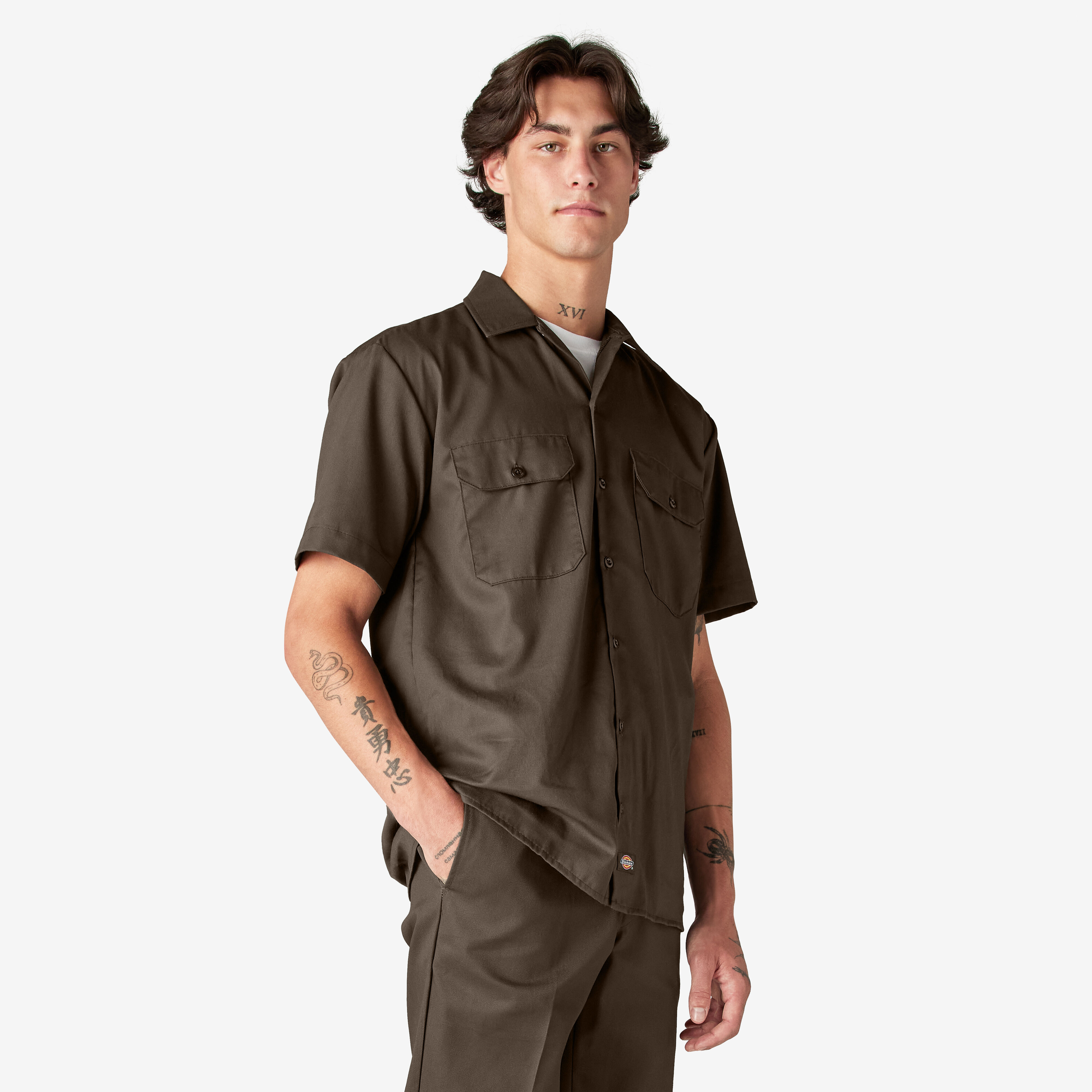 Dickies slim fit short sleeve work shirt discount