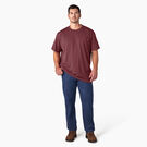 Heavyweight Heathered Short Sleeve Pocket T-Shirt - Burgundy &#40;BYD&#41;