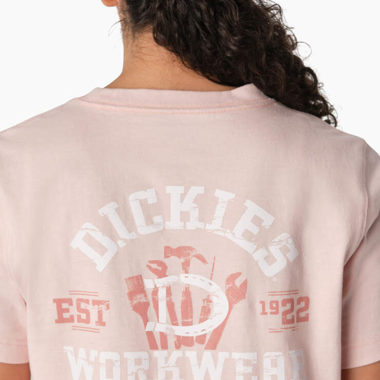 Women's Heavyweight Workwear Graphic T-Shirt - Lotus Pink (LO2) image number 5