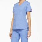 Women&#39;s EDS Signature Mock Wrap Scrub Top - Ceil Blue &#40;CBL&#41;