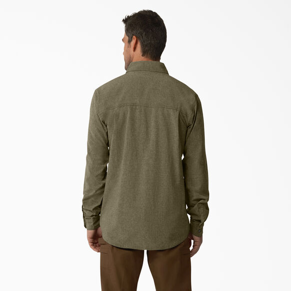 Cooling Long Sleeve Work Shirt - Military Green Heather &#40;MLD&#41;