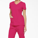 Women&#39;s EDS Signature V-Neck Scrub Top with Pen Slot - Hot Pink &#40;HPK&#41;