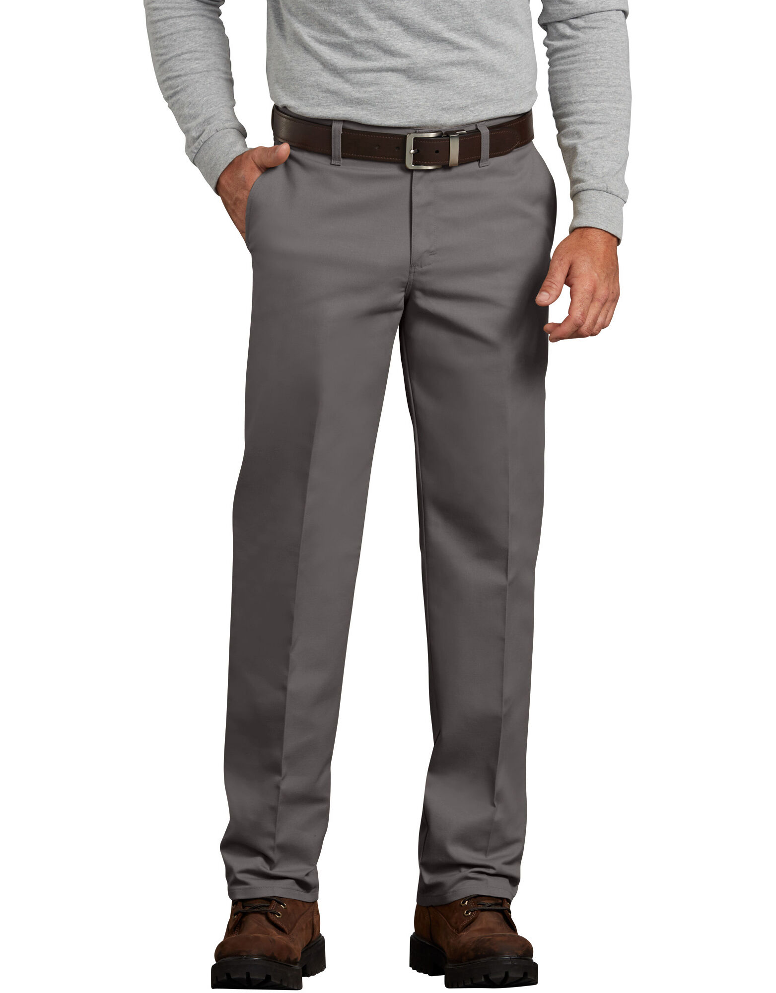 genuine dickies flat front comfort waist flex pants