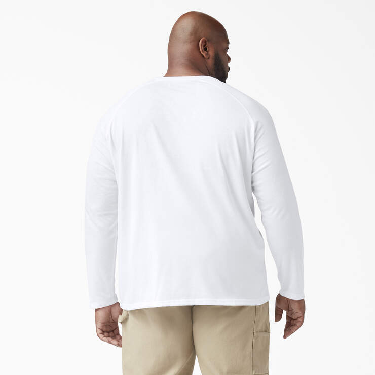 Cooling Long Sleeve Pocket T-Shirt - White (WH) image number 4