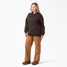 Women&#39;s Plus Heavyweight Logo Sleeve Hoodie - Chocolate Brown Heather &#40;CBH&#41;