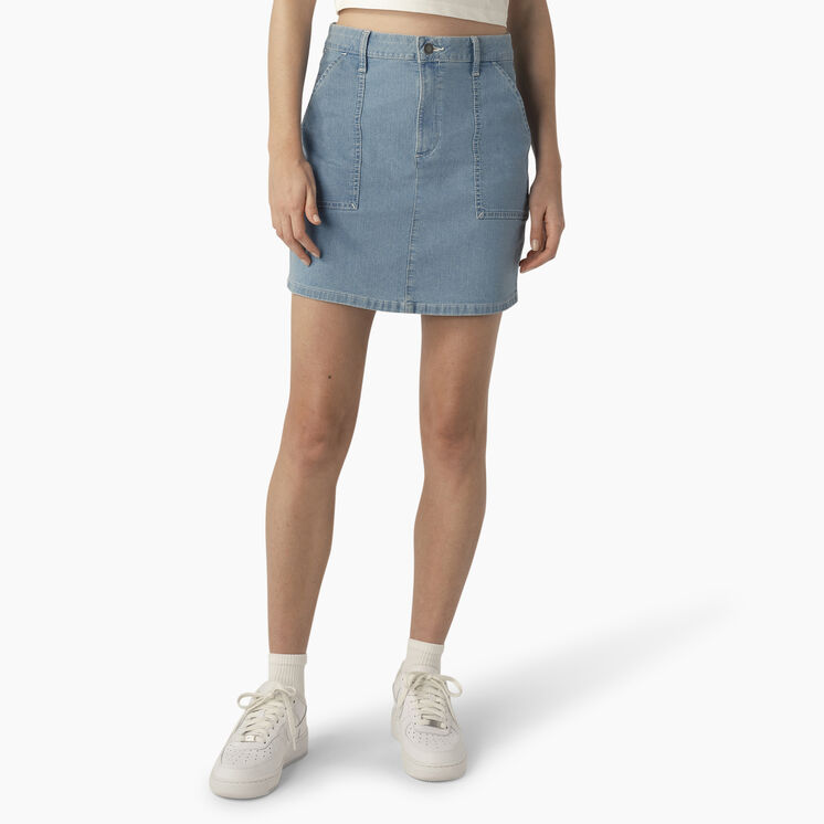 Women&#39;s Denim Carpenter Skirt - Stonewashed Light Denim &#40;SWD&#41;